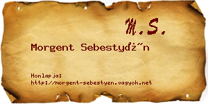 Morgent Sebestyén névjegykártya